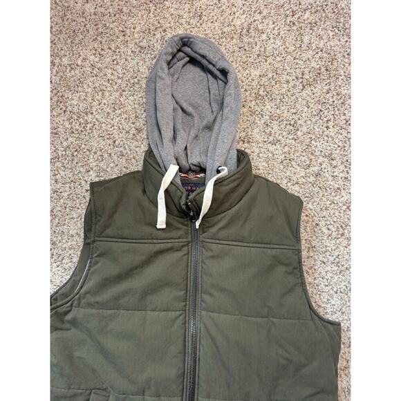The NORMAL BRAND DANO Hooded Men's Vest, size Large, Green - Picture 12 of 14